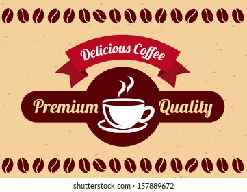 coffee design over pink background vector illustration