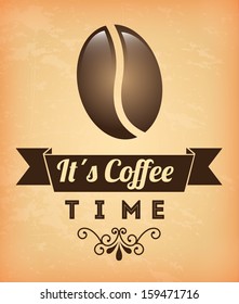 coffee design over pink background vector illustration