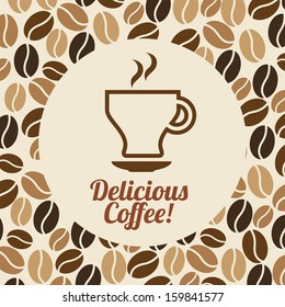 coffee design over pink background vector illustration