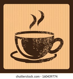 coffee design over pink  background vector illustration