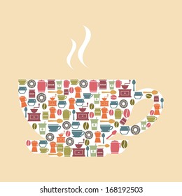 coffee design over pink background vector illustration
