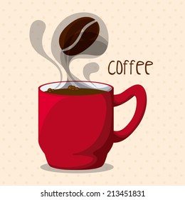 coffee design over pink background vector illustration