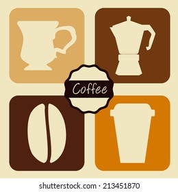 coffee design over pink background vector illustration