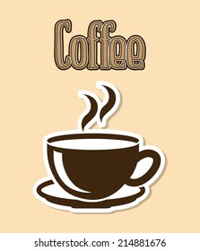 coffee design over pink background vector illustration
