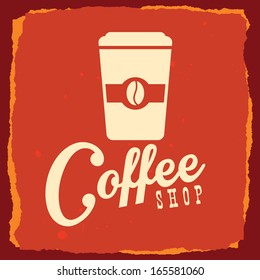 coffee design over red background vector illustration 
