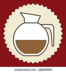 Coffee design over red background, vector illustration