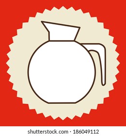 Coffee design over red background, vector illustration