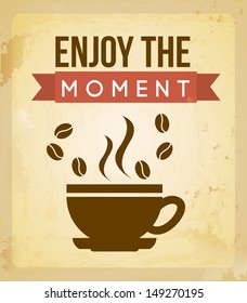 coffee design over vintage background vector illustration 