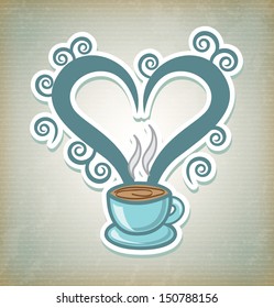 coffee design over vintage background vector illustration 