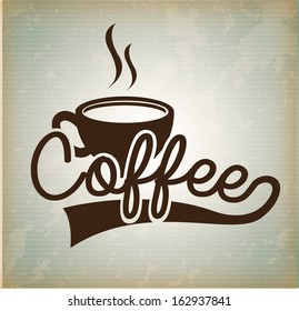 coffee design over vintage  background vector illustration