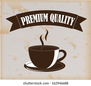 coffee design over vintage  background vector illustration