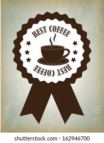 coffee design over vintage  background vector illustration
