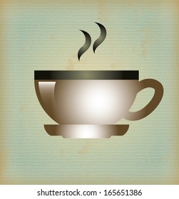 coffee design over vintage background vector illustration 