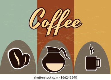 coffee design over vintage   background vector illustration 