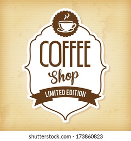 coffee design over vintage   background vector illustration 