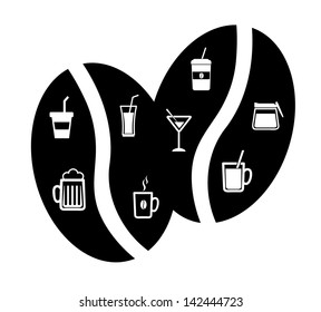 coffee design over white background vector illustration