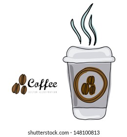 coffee design over white background vector illustration 