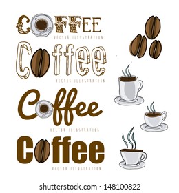 coffee design over white background vector illustration 