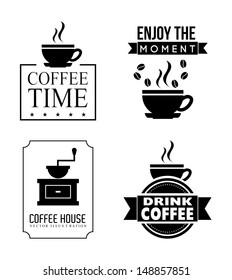 coffee design over white background vector illustration 