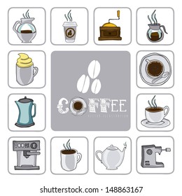 coffee design over white background vector illustration 