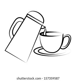 coffee design over white  background vector illustration