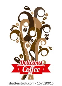coffee design over white background vector illustration