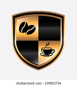 coffee design over white background vector illustration