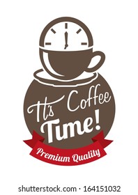 coffee design over white background vector illustration