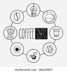 Coffee design over white background, vector illustration