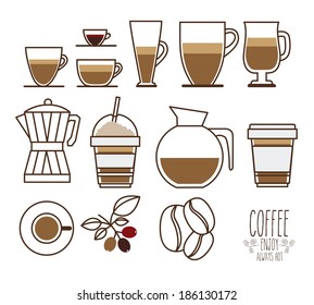 Coffee design over white background, vector illustration