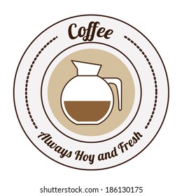 Coffee design over white background, vector illustration