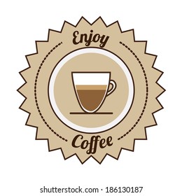 Coffee design over white background, vector illustration