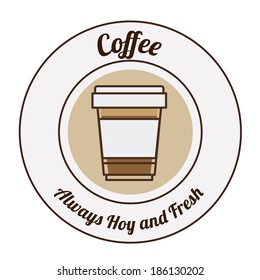Coffee design over white background, vector illustration