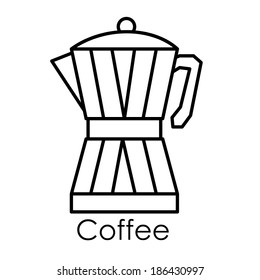 Coffee design over white background, vector illustration
