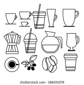 Coffee design over white background, vector illustration