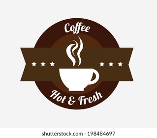 Coffee design over white background, vector illustration