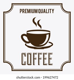 Coffee design over white background, vector illustration