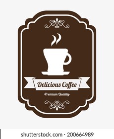 coffee design over white background vector illustration