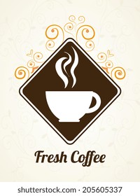 Coffee design over white background, vector illustration