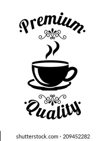 coffee design over white background vector illustration