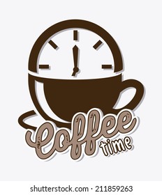 coffee design over white background vector illustration