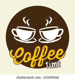 coffee design over  white background vector illustration