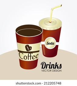 Coffee design over white background, vector illustration