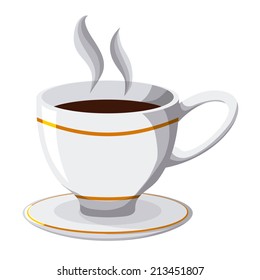 coffee design over white background vector illustration