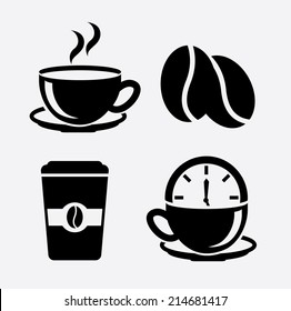 coffee design over white background vector illustration