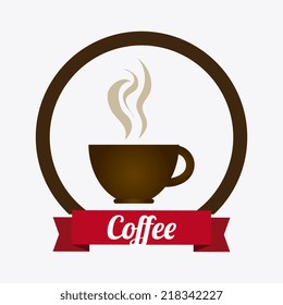 Coffee design over white background, vector illustration