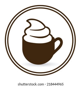 Coffee design over white background, vector illustration