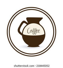 Coffee design over white background, vector illustration