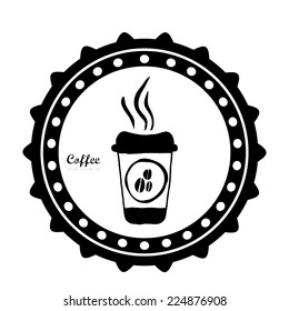 Coffee design over white background, vector illustration