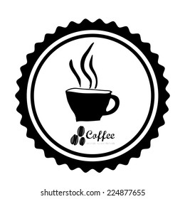 Coffee design over white background, vector illustration